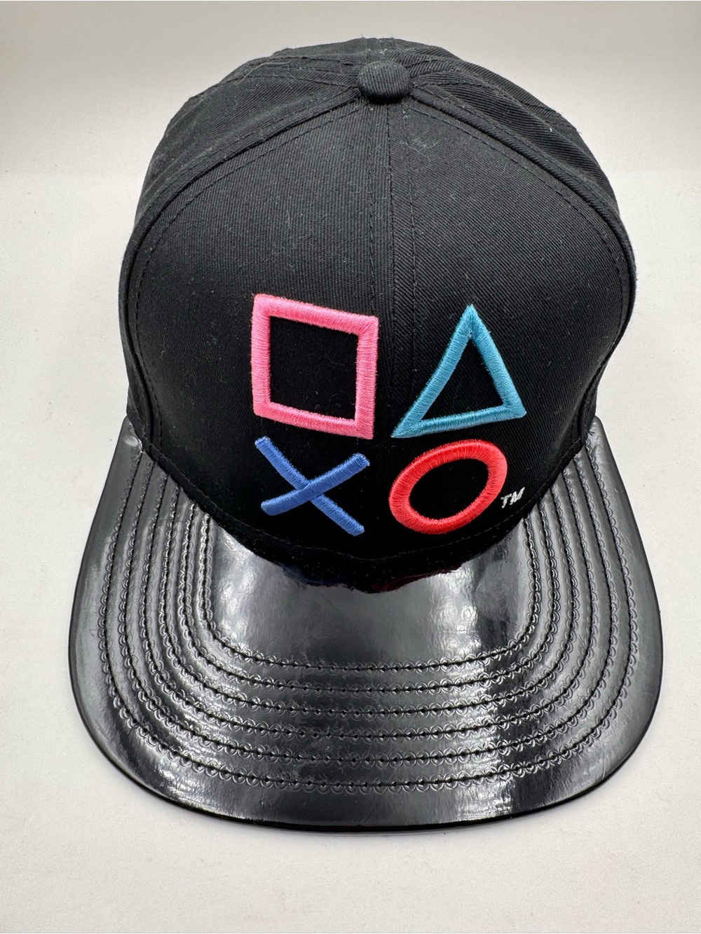 Sony PlayStation Buttons Snapback Hat Officially Licensed PS4 PS5 Faux Leather